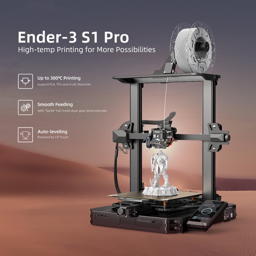 Discount code for Warehouse code 342 00 Creality Ender-3 S1 Pro Desktop FDM 3D Printer free shipping at Cafago
