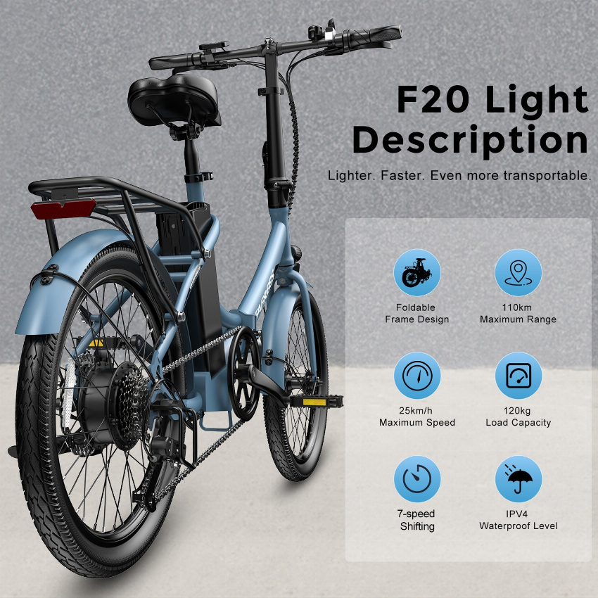 Discount code for Warehouse 28% discount 819 99 FAFREES F20 Light Folding City E-bike free shipping at Cafago
