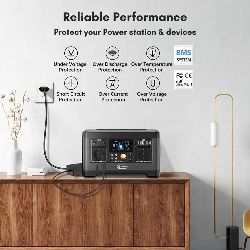 Discount code for Warehouse 48% discount 434 89 Flashfish P63 Portable Power Station 500W P Battery free shipping at Cafago