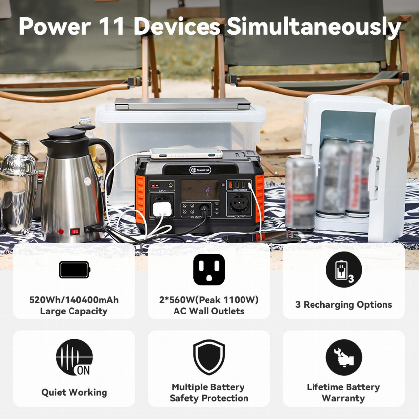 Discount code for Warehouse 49% discount 441 59 Flashfish P60 Portable Power Station 600W P Battery free shipping at Cafago