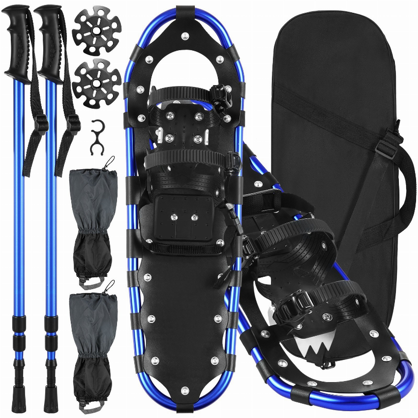 Discount code for Warehouse 52% discount 28 99 Snowshoes with Trekking Poles Leg Gaiters Carry Bag Set at Cafago