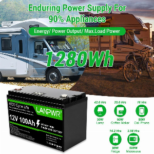 Discount code for Warehouse 56% discount 265 99 LANPWR 12V 100Ah Lifepo4 Lithium Battery Pack free shipping at Cafago
