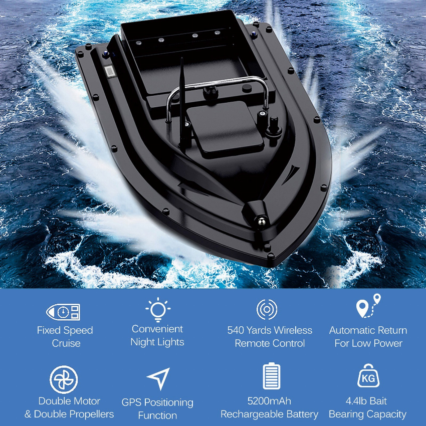 Discount code for Warehouse 67% discount 99 99 GPS Fishing Bait Boat GPS function Automatic Return Bait Boat at Cafago