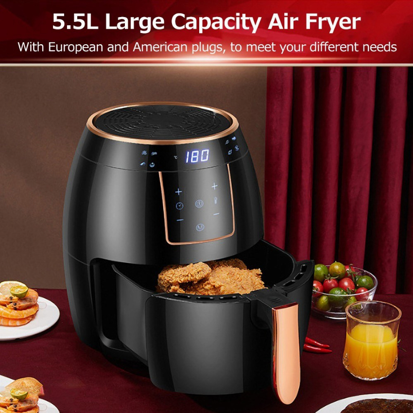 Discount code for Warehouse 69% discount 52 15 Air Fryer 5 5L Household Large Capacity free shipping at Cafago