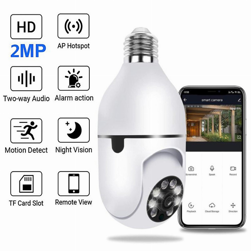 Discount code for Warehouse 82% discount 8 99 WiFi 360 Panoramic Bulb Camera at Cafago
