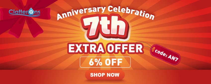 Discount code for 7th Anniversary Celebration-CL at Clatterans