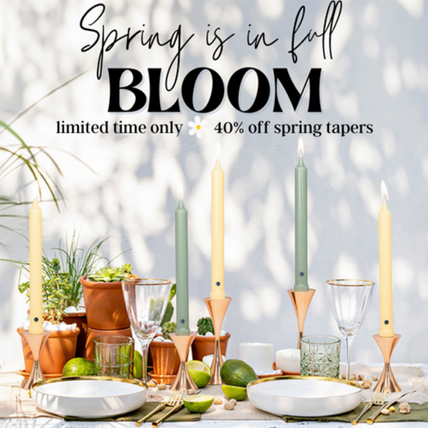 Discount code for 40% discount Spring Sale at Colonial Candle