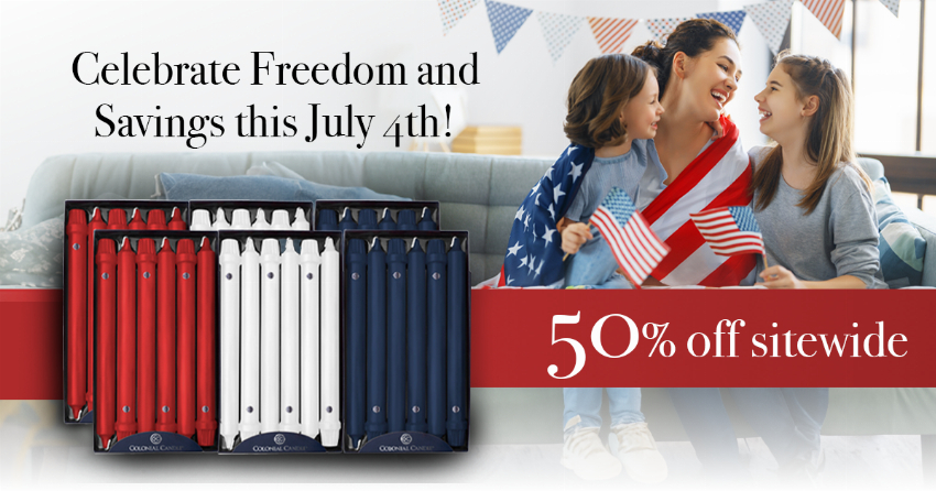 Discount code for Independence Day with Colonial Candle at Colonial Candle