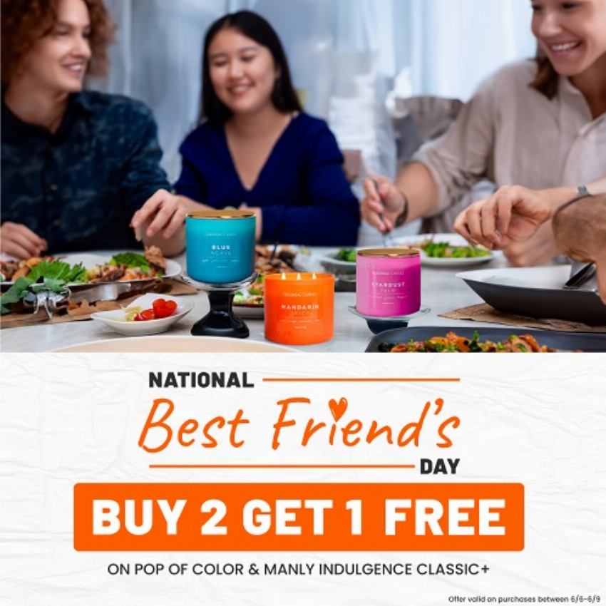 Discount code for National-Best-Friends-Day at Colonial Candle