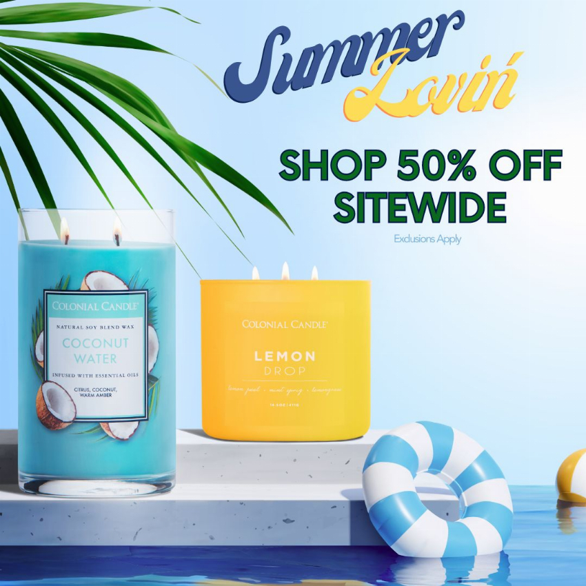 Discount code for Summer Sale at Colonial Candle