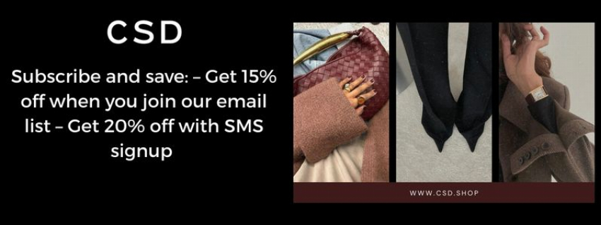 Discount code for First-Time Buyers 15 20% discount When You Subscribe at Consigned Sealed Delivered Ltd