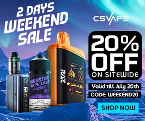Discount code for Weekend Sale - 20% discount Sitewide - Shop Now at CSVAPE COM
