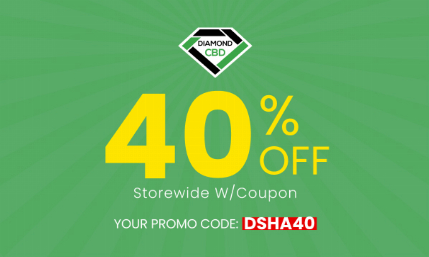 Discount code for 40% discount Everything at Diamond CBD