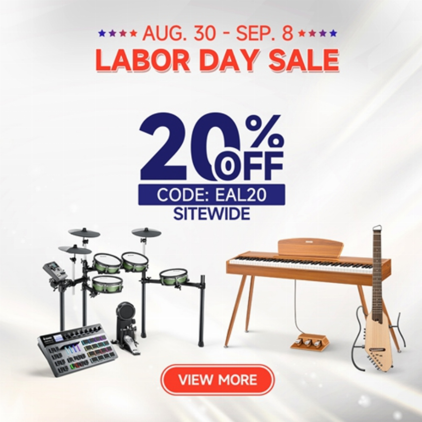 Discount code for Labor Day Sale Extra 20% discount Sitewide at Donner Music