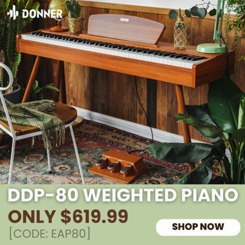 Discount code for DDP-80 Wooden Upright Piano Only 619 99 at Donner Technology