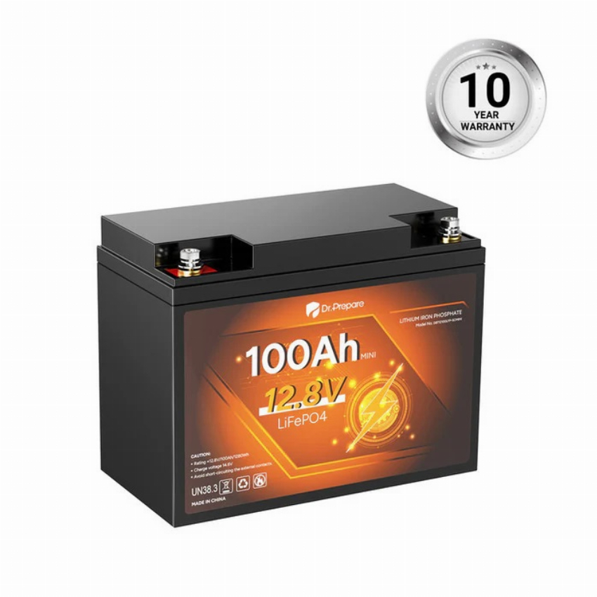 Discount code for 21% discount for 100Ah 12V Mini LiFePO4 Lithium Deep Cycle Battery at Dr Prepare