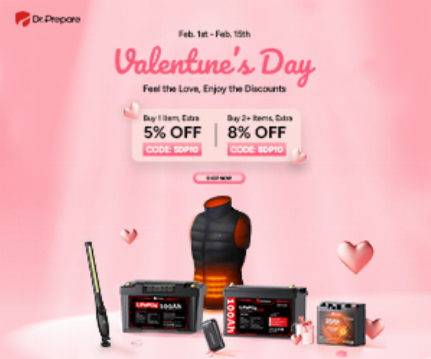 Discount code for Buy 2 item enjoy 8% discount for Valentine s Day at Dr Prepare