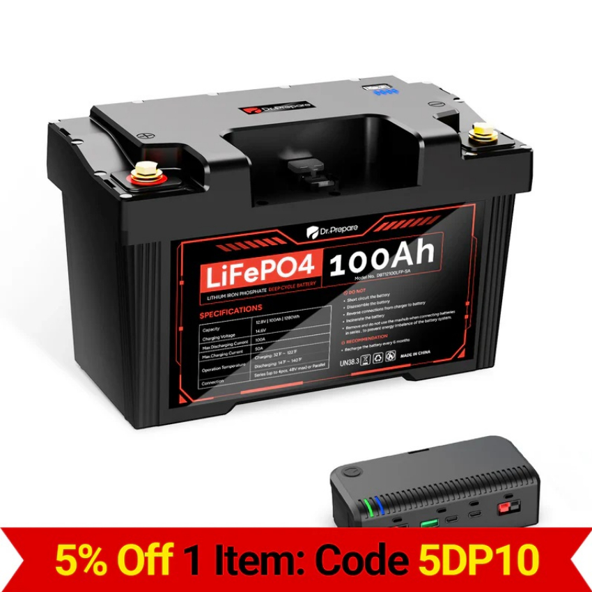 Discount code for Price Dropped 170 99 for A Lithium Iron Battery and A Power Station at Dr Prepare