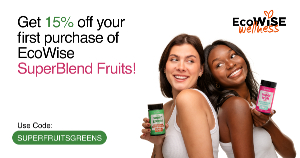 Discount code for Get 15% discount your first purchase of EcoWise SuperBlend Fruits at ECOWISE WELLNESS