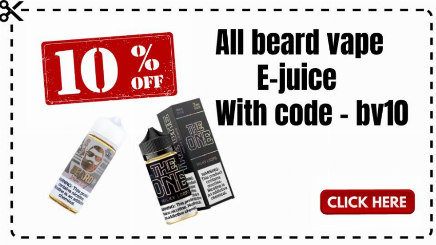 Discount code for 10% discount beard vape juice at Ejuice Connect