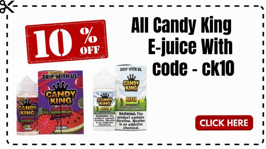 Discount code for 10% discount candy king ejuice at Ejuice Connect