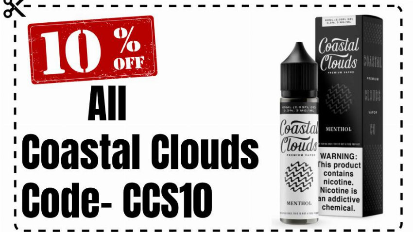 Discount code for 10% discount coastal clouds at Ejuice Connect