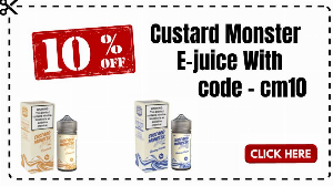 Discount code for 10% discount custard monster ejuice at Ejuice Connect