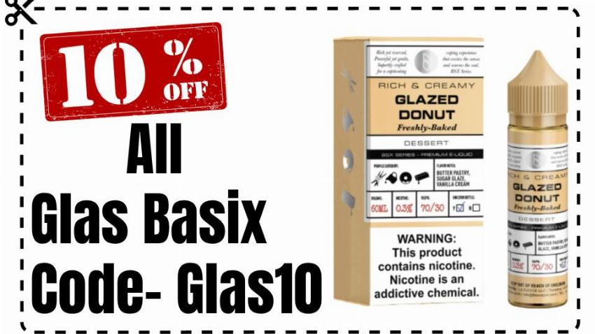 Discount code for 10% discount glas basix at Ejuice Connect