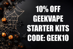 Discount code for 10% discount GEEKVAPE KITS at Ejuice Connect