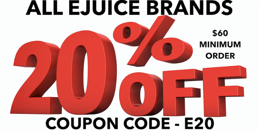 Discount code for 20% discount ejuice at Ejuice Connect