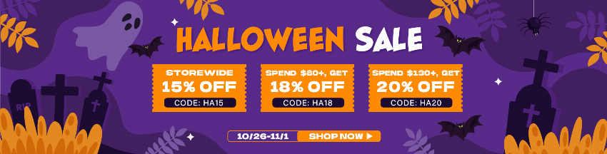 Discount code for Halloween Sale 15% discount Storewide at eleafus