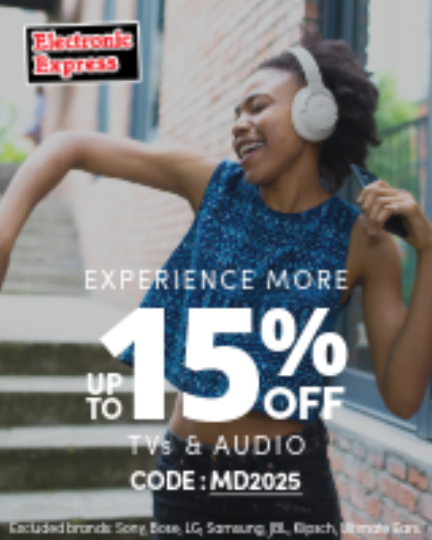 Discount code for 15% discount TVs Audio at Electronic Express