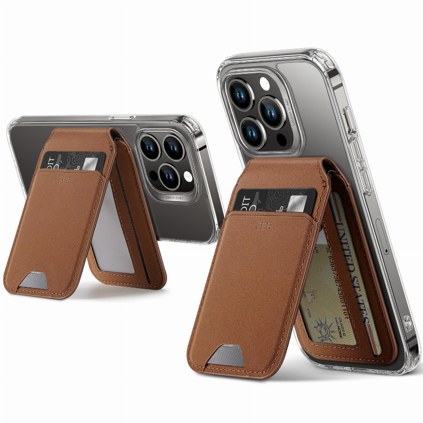 Discount code for Hot Product HaloLock Vegan Leather Wallet Stand 50% discount now at ESR