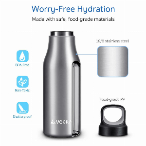 Discount code for Only 0 1 for VOKKA 450ml Stainless Steel Water Bottle at ESR