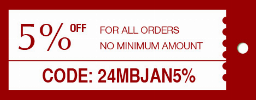 Discount code for 5% discount All Orders at ETECHEASY LIMITED