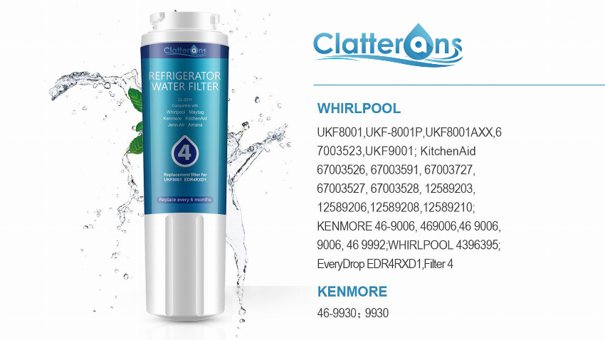 Discount code for Clatterans CL-Z005 Refrigerator Water Filter Compatible for EDR2RXD1 W10413645A WRF757SDEM00 Water Filter 2 p6rfwb2 9082 at Excellent Filter