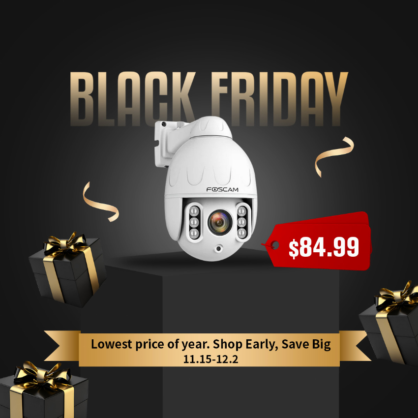 Discount code for 35 00 off Foscam SD4 2K Outdoor 2 4 5gHz WiFi PTZ Security Camera at Foscam
