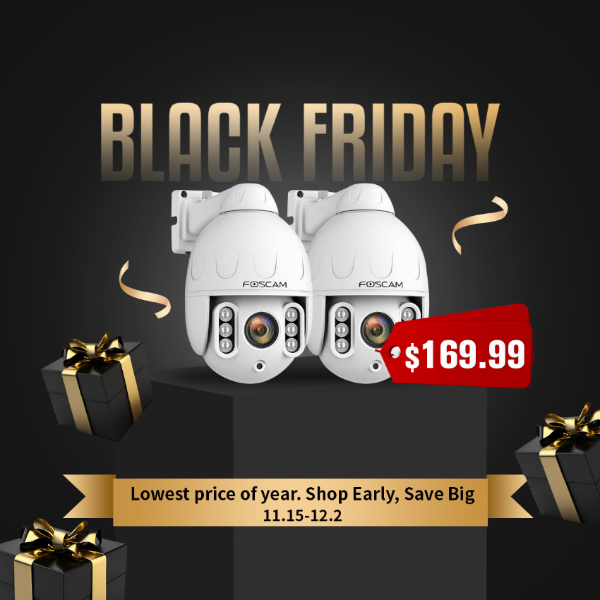 Discount code for 50 OFF BOGO Foscam SD4 2K Outdoor 2 4 5gHz WiFi PTZ Security Camera at Foscam Mall