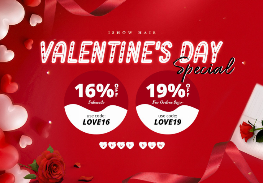 Discount code for 16% discount at Ishow Hair