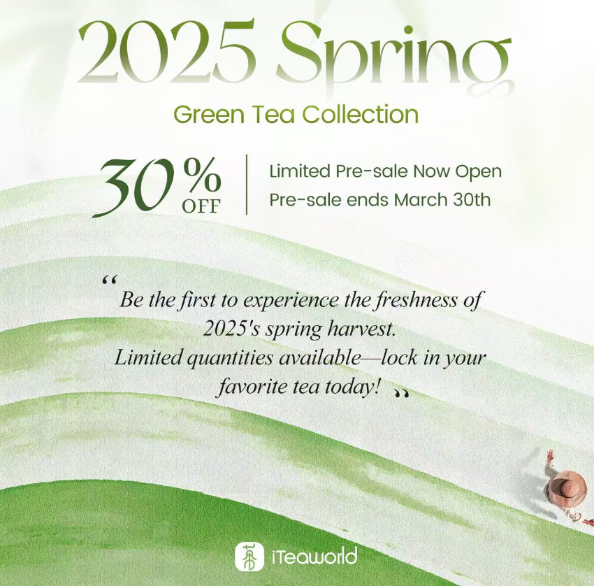 Discount code for Limited-Time Offer Fresh Spring Teas at 30% discount at iTeaworld