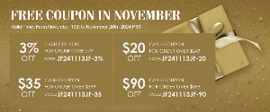 Discount code for Free Cash Coupons in November at jewelryandfindings