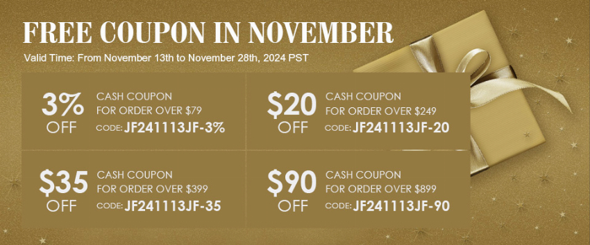 Discount code for Free Cash Coupons in November at jewelryandfindings
