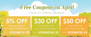 Discount code for Free Coupons in April at jewelryandfindings