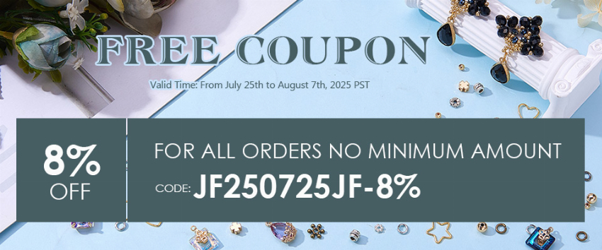 Discount code for GET 8% discount EE COUPON at jewelryandfindings