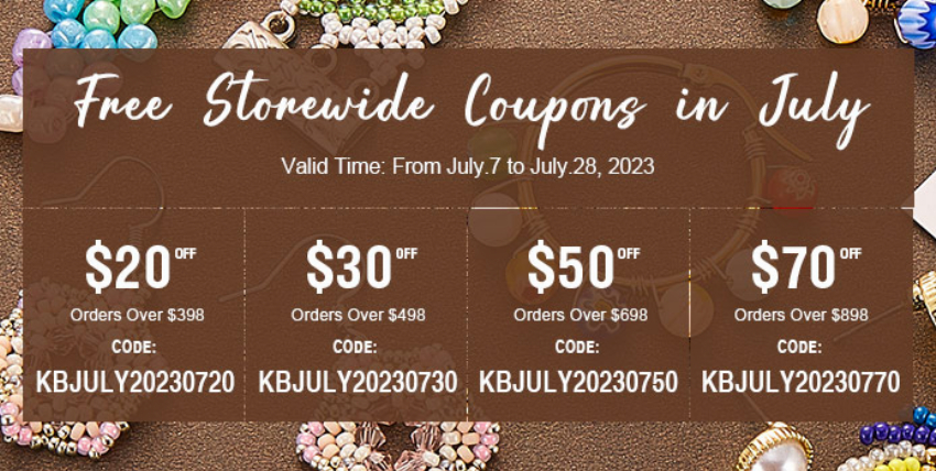 Discount code for 50 off 698 storewide coupon code at Kbeads