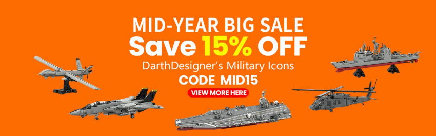 Discount code for Mid Year Sale on Militry Icon Bricks at Letbricks