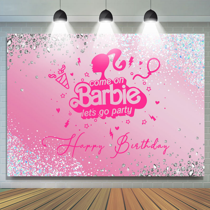 Discount code for 50% discount Lofaris Barbie Theme Backdrop only 12 Free Shipping at Lofarisbackdrop
