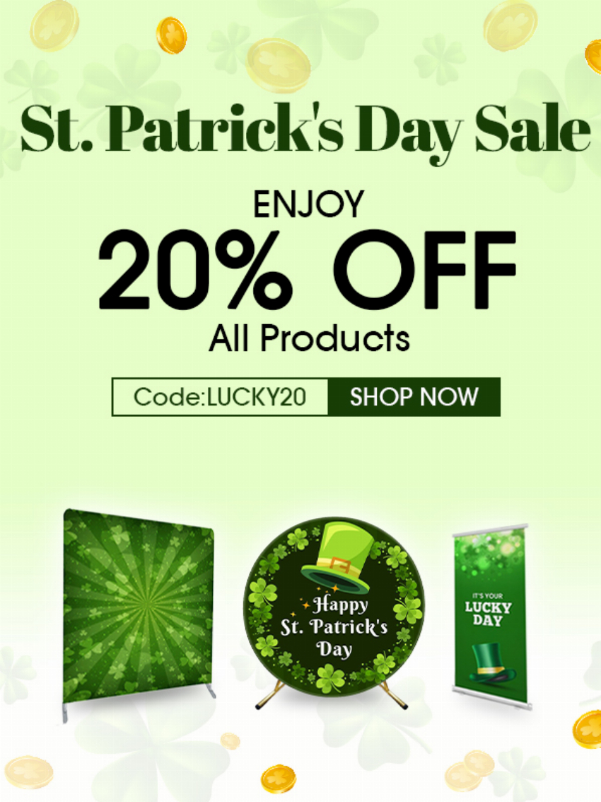 Discount code for Don t miss out 20% discount St Patrick s Day Sale for you at Lofarisbackdrop