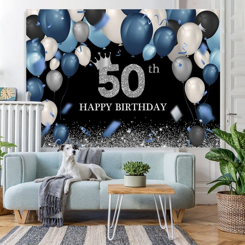 Discount code for Lofaris 50% discount 50th Birthday Party Backdrop Decor Various Sizes Free Shipping at Lofarisbackdrop