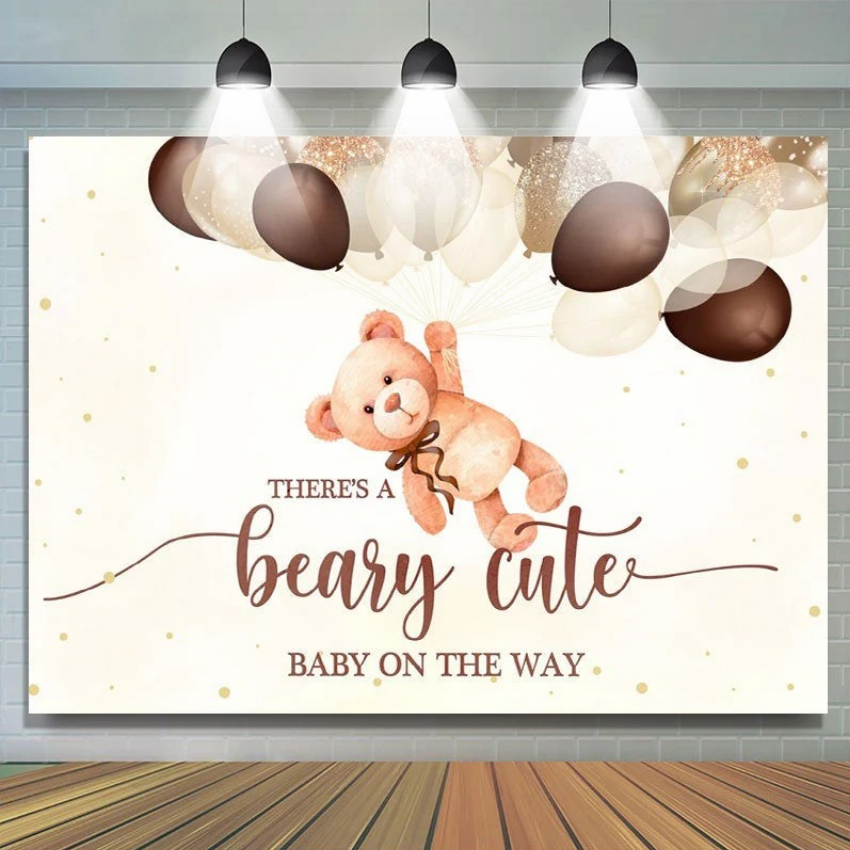 Discount code for Lofaris 50% discount Beary Cute Baby Shower Backdrop for Party Decor Free Shipping at Lofarisbackdrop